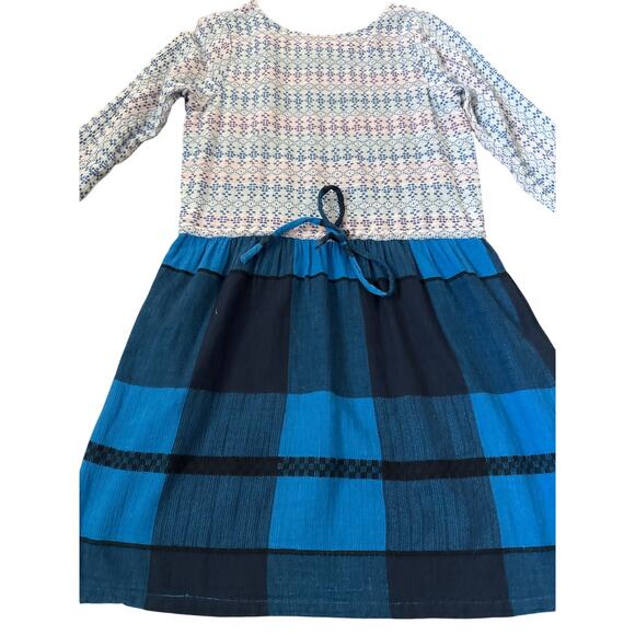 Ace & Jig Scoop Neck Mixed Media Buffalo Plaid Mini Dress Size XS - Picture 2 of 10